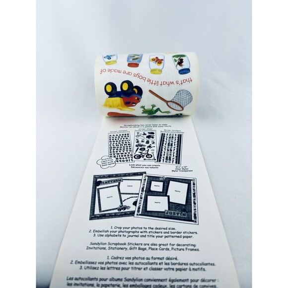 Vintage Sandy Lion Sticker Roll Little Boys Sheets Scrapbooking Sandylion Truck - Picture 7 of 11